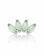 "4 stone light green" ear stud - titanium labret with stones