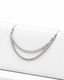 Podwójny łańcuszek do przekłucia "Silverline Double Chain" - łańcuszek z białego złota 14K