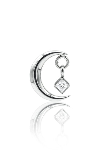 Kolczyk do ucha "Silver night" - tytanowa labret