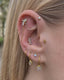 Kolczyk do ucha "Many opals" - 14K złoty labret