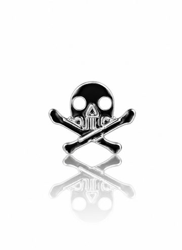 "Cool skull" ear stud - titanium skull labret