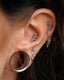 "4 stone pink" ear stud - titanium labret with stones