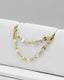 Podwójny łańcuszek do przekłucia "Golden Shimmer Chain" - łańcuszek ze złota 14K