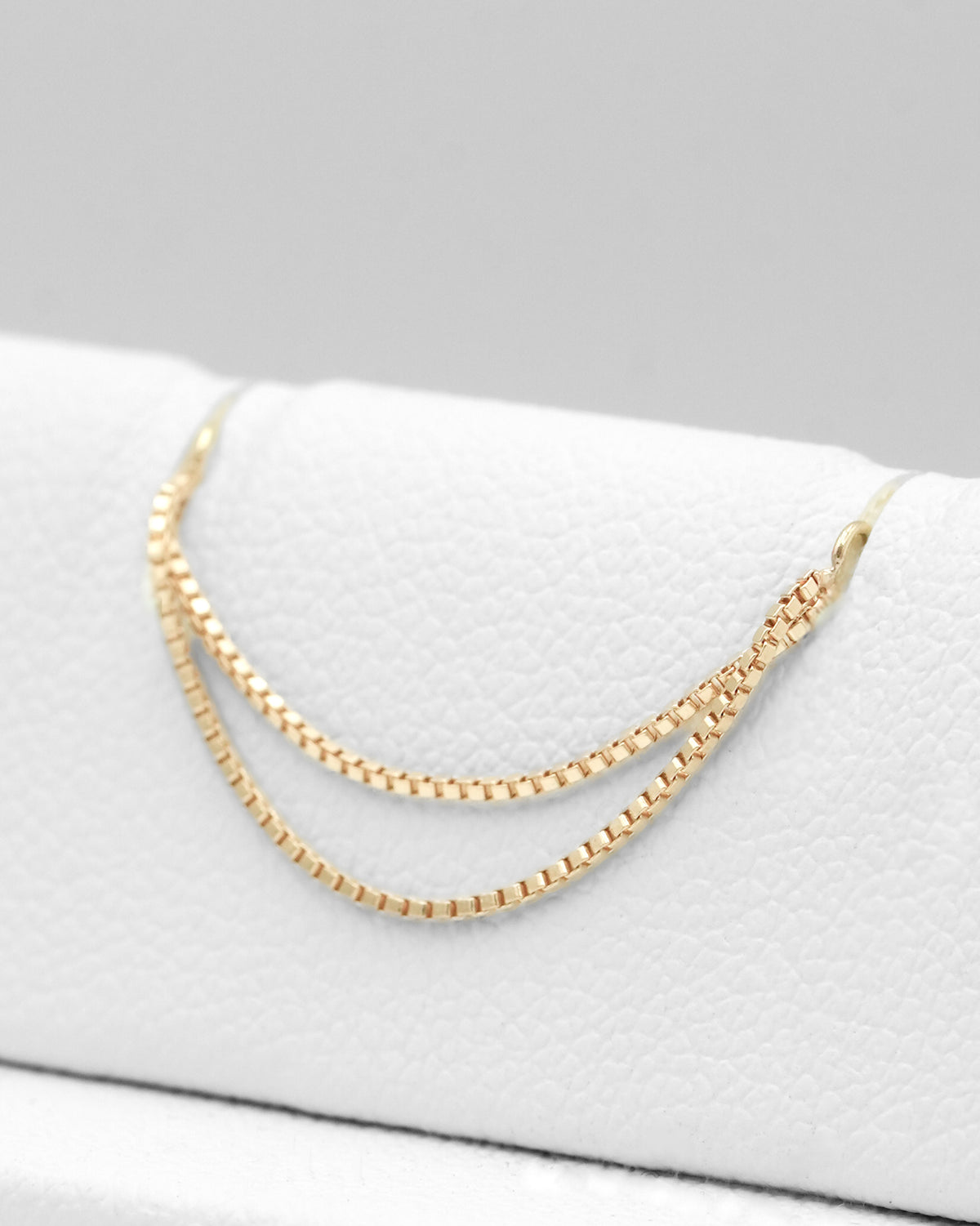 Podwójny łańcuszek do przekłucia "Goldline Double Chain" - łańcuszek ze złota 14K