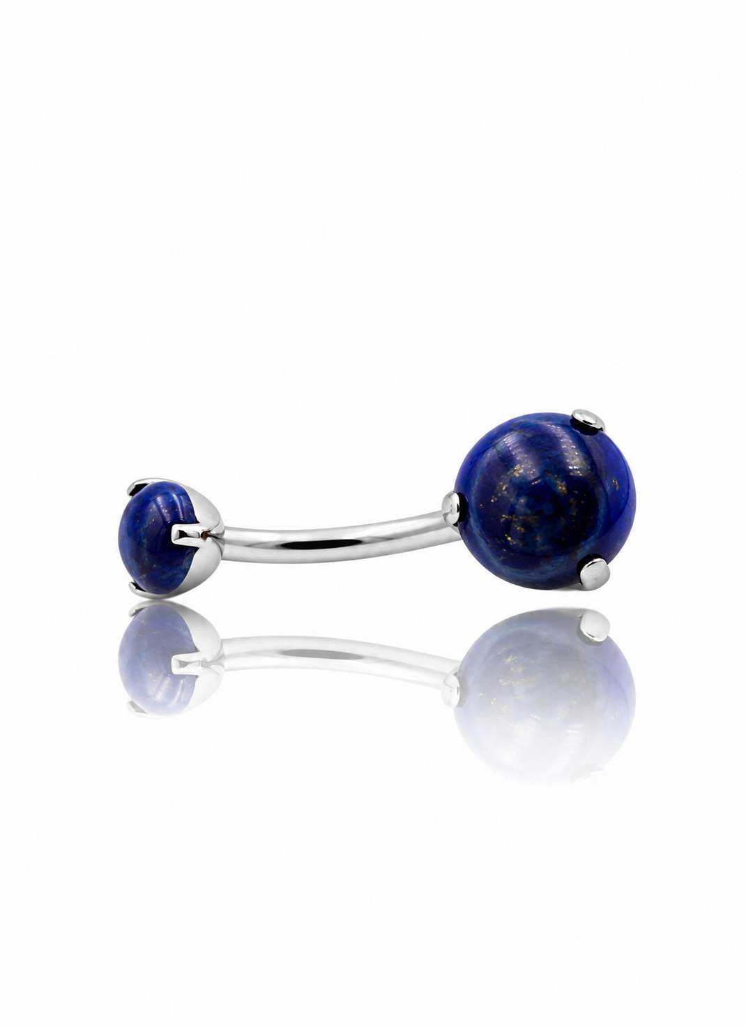 "Deep blue" belly button ring - titanium piercing