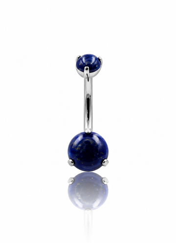 Kolczyk do pępka "Deep blue" - tytanowy kolczyk