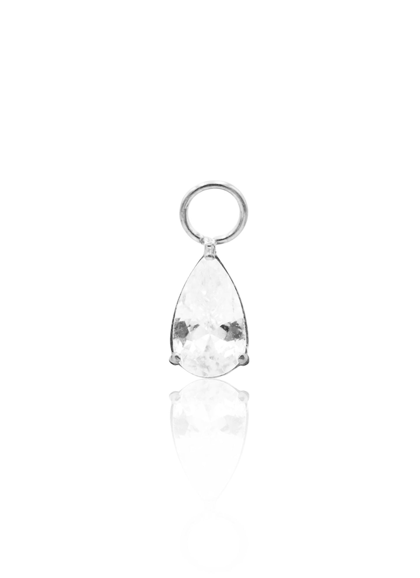 Kolczyk do ucha "Crystal tear" - tytanowa zawieszka z cyrkonią w kształcie łezki