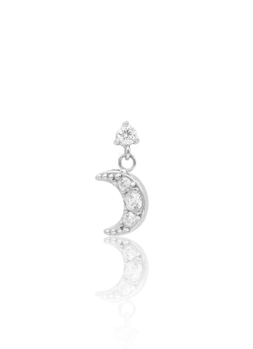 Kolczyk do ucha "Moon drop" - labret z zawieszką