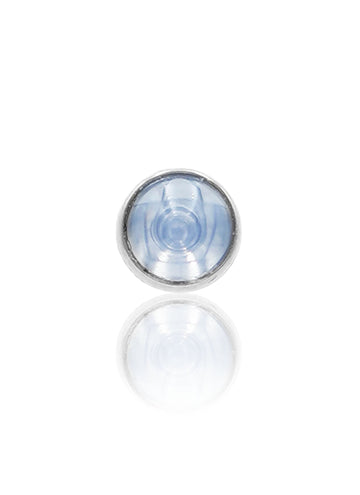 Kolczyk do ucha "1 stone light blue" - tytanowy labret z jasnoniebieskim kamieniem