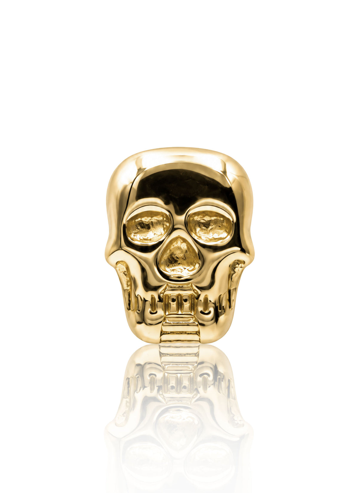Kolczyk do ucha "Golden Relic" - nakrętka 14K w kształcie czaszki