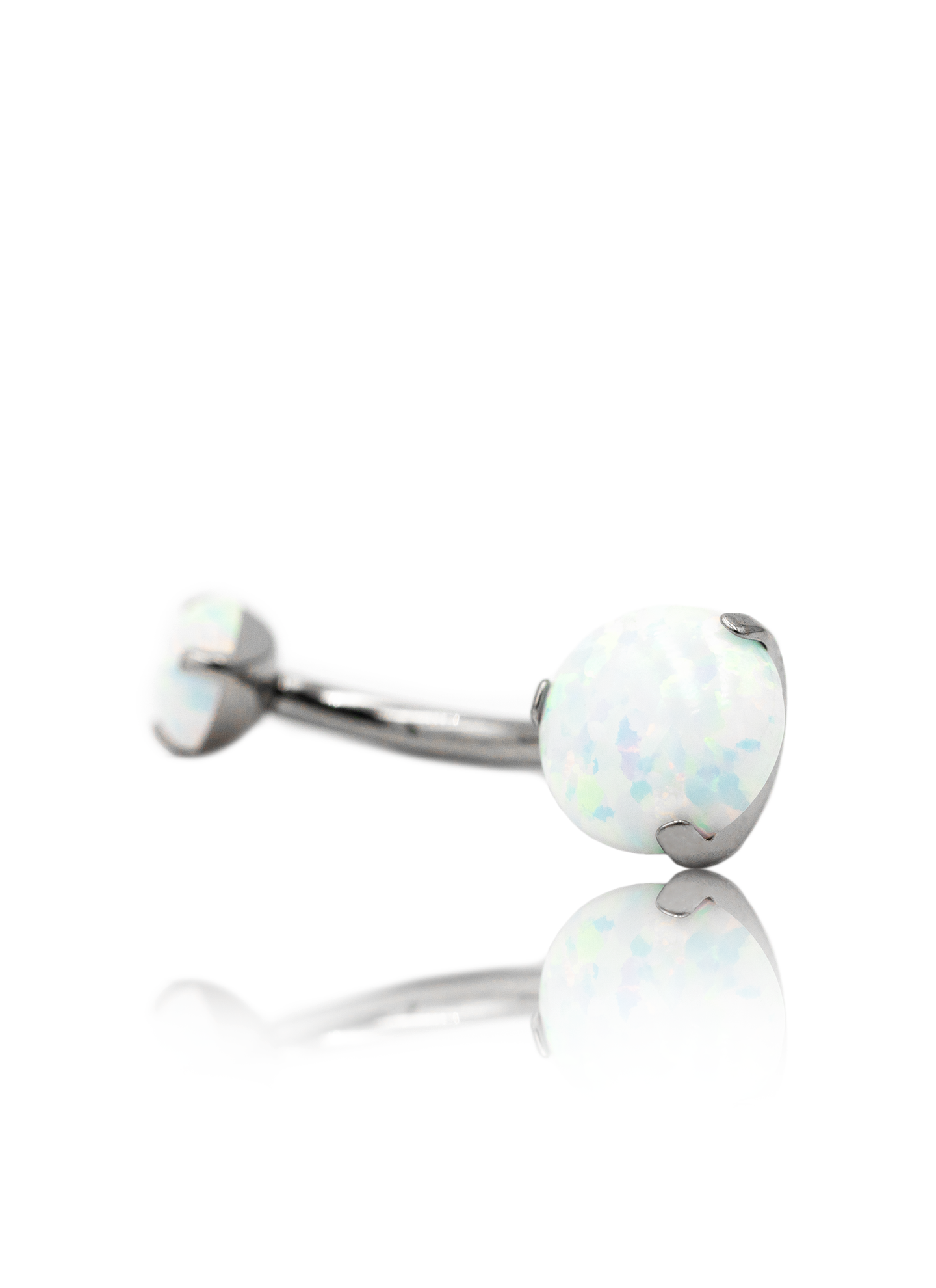 Kolczyk do pępka "Clear sky" - tytanowy kolczyk z jasnym opalem