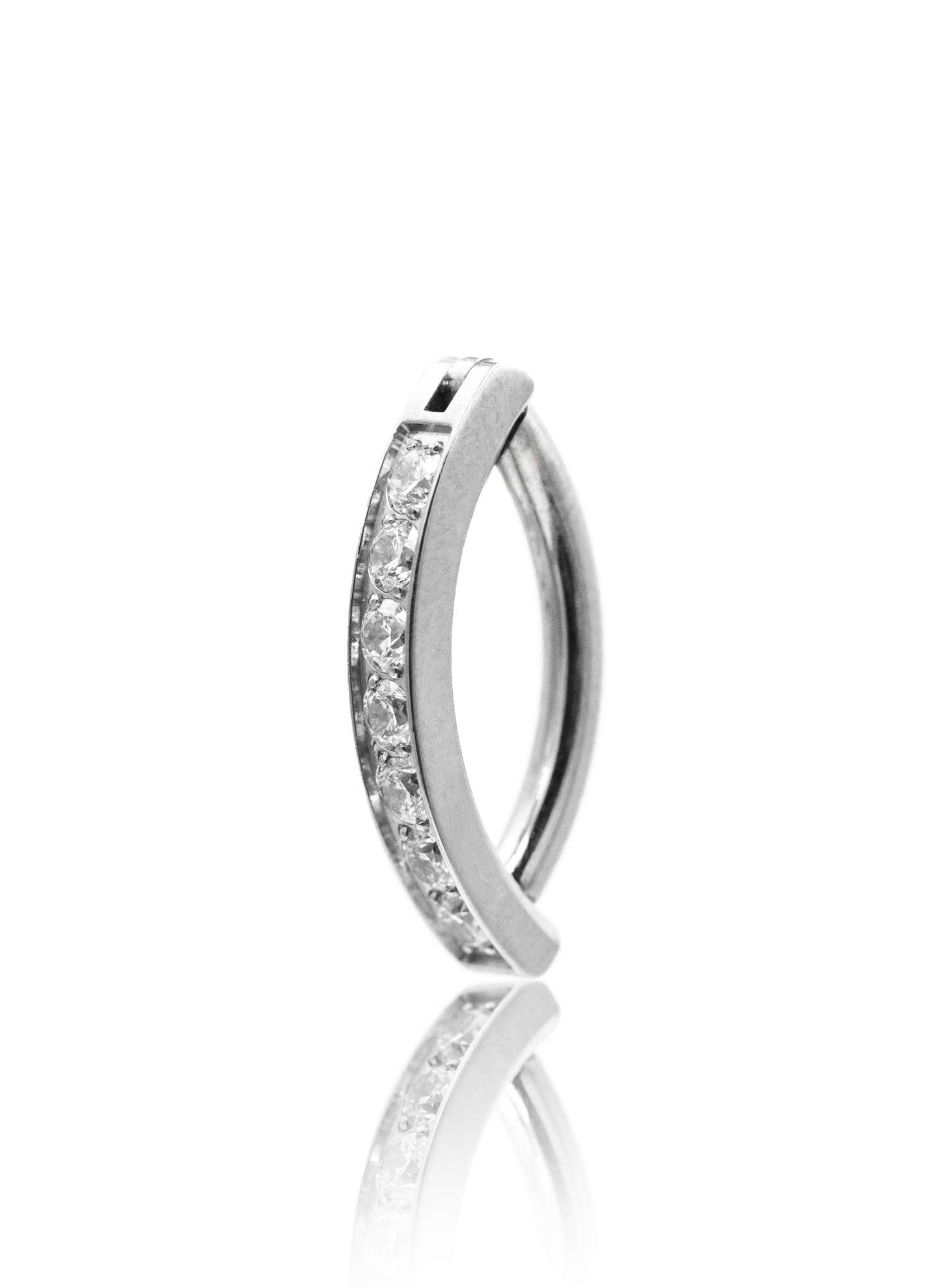 "Sassy Classy" Navel Ring - Titanium Earring with Cubic Zirconia