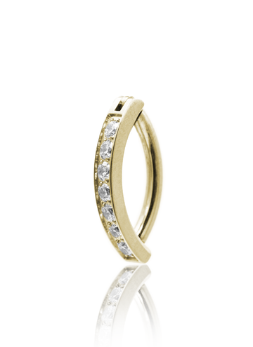 Kolczyk do pępka "Sassy classy" - anodyzowany tytanowy kolczyk z cyrkoniami