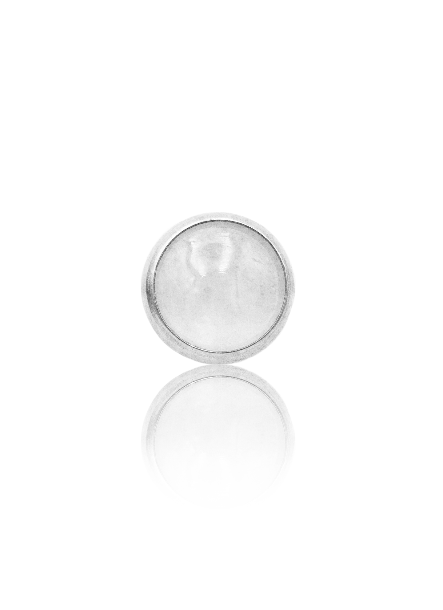 "1 stone white" ear stud - titanium labret with stones