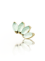 Kolczyk do ucha "4 stone light green" - anodyzowany tytanowy labret z kamieniami