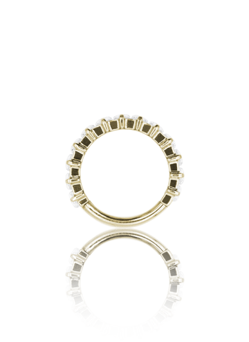 Kolczyk do ucha "Big zirconias" - anodyzowany tytanowy clicker z cyrkoniami