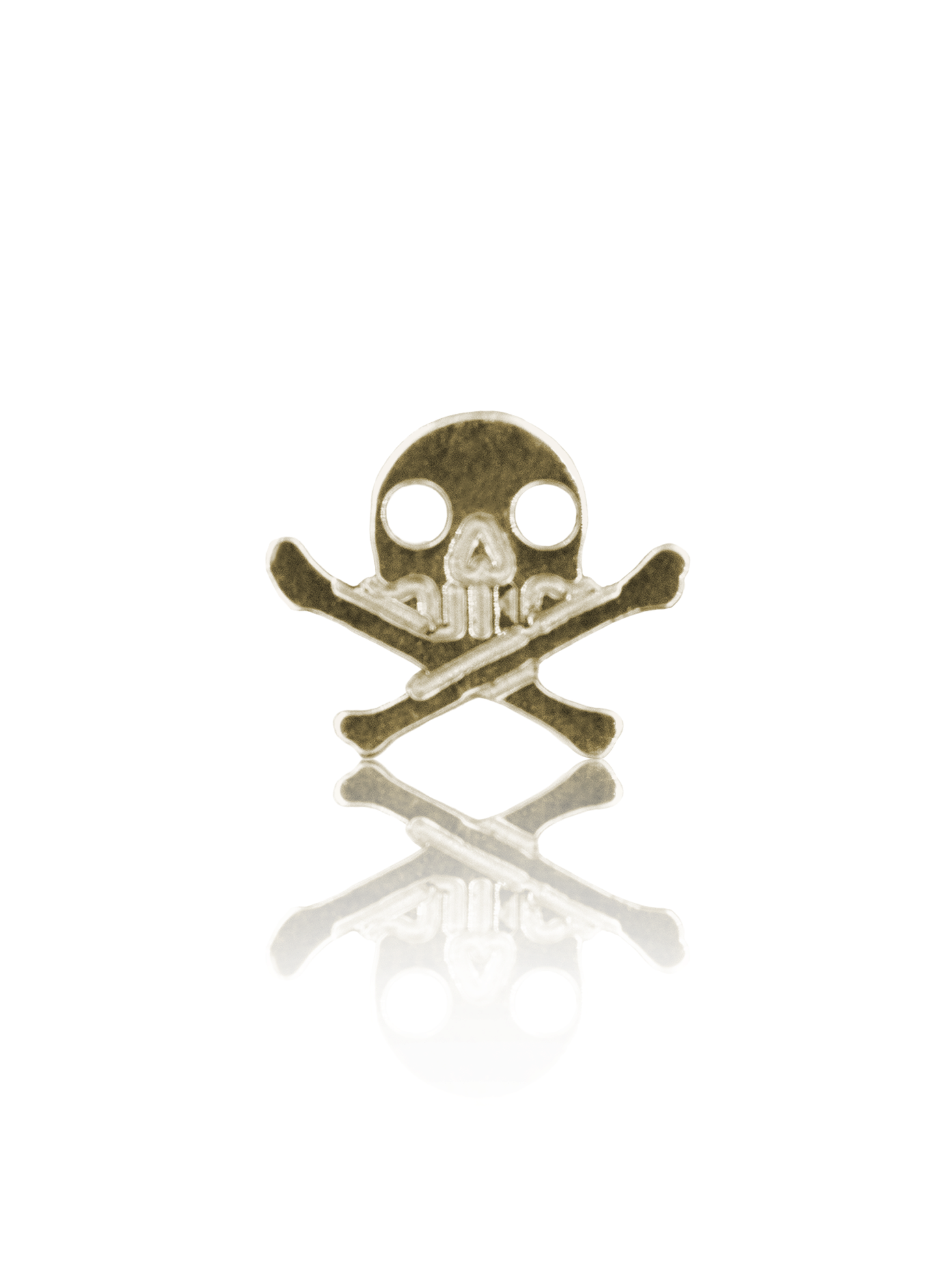 Kolczyk do ucha "Cool skull" - anodyzowany tytanowy labret czaszka