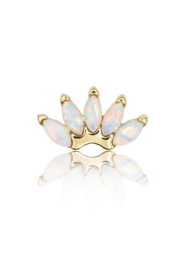 Kolczyk do ucha "Many opals" - 14K złoty labret