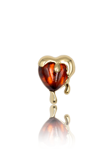 Kolczyk do ucha "Molding love" - 14K złoty labret