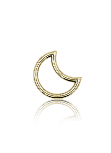 Kolczyk do ucha "Moon gold" - tytanowy clicker