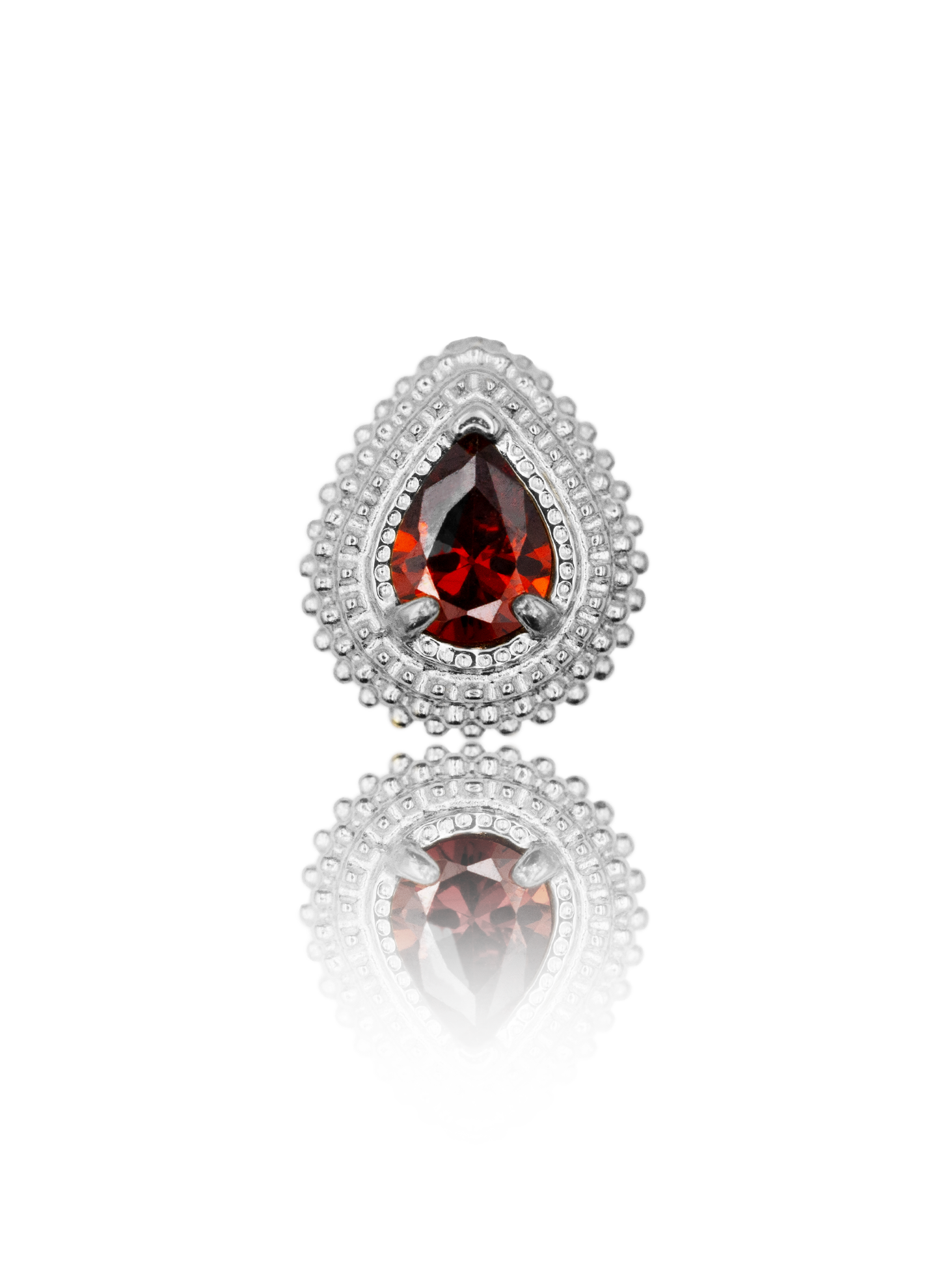 Kolczyk do ucha "Third eye red" - tytanowy labret