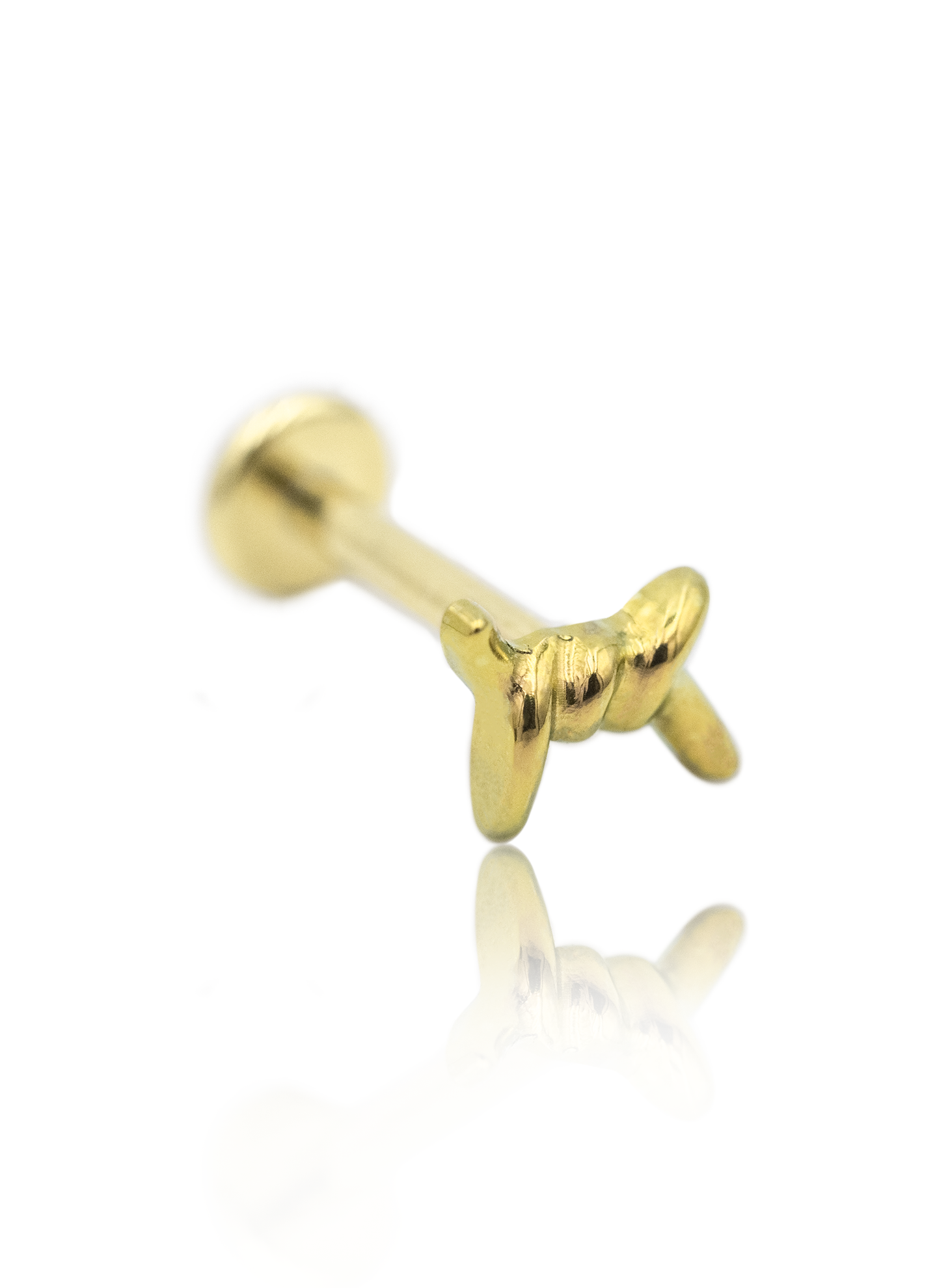 Ear stud "Thorn" - anodized titanium labret thorn