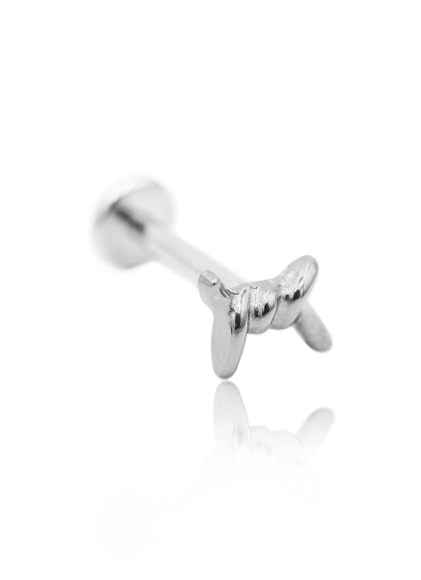 Kolczyk do ucha "Thorn" - tytanowy labret cierń