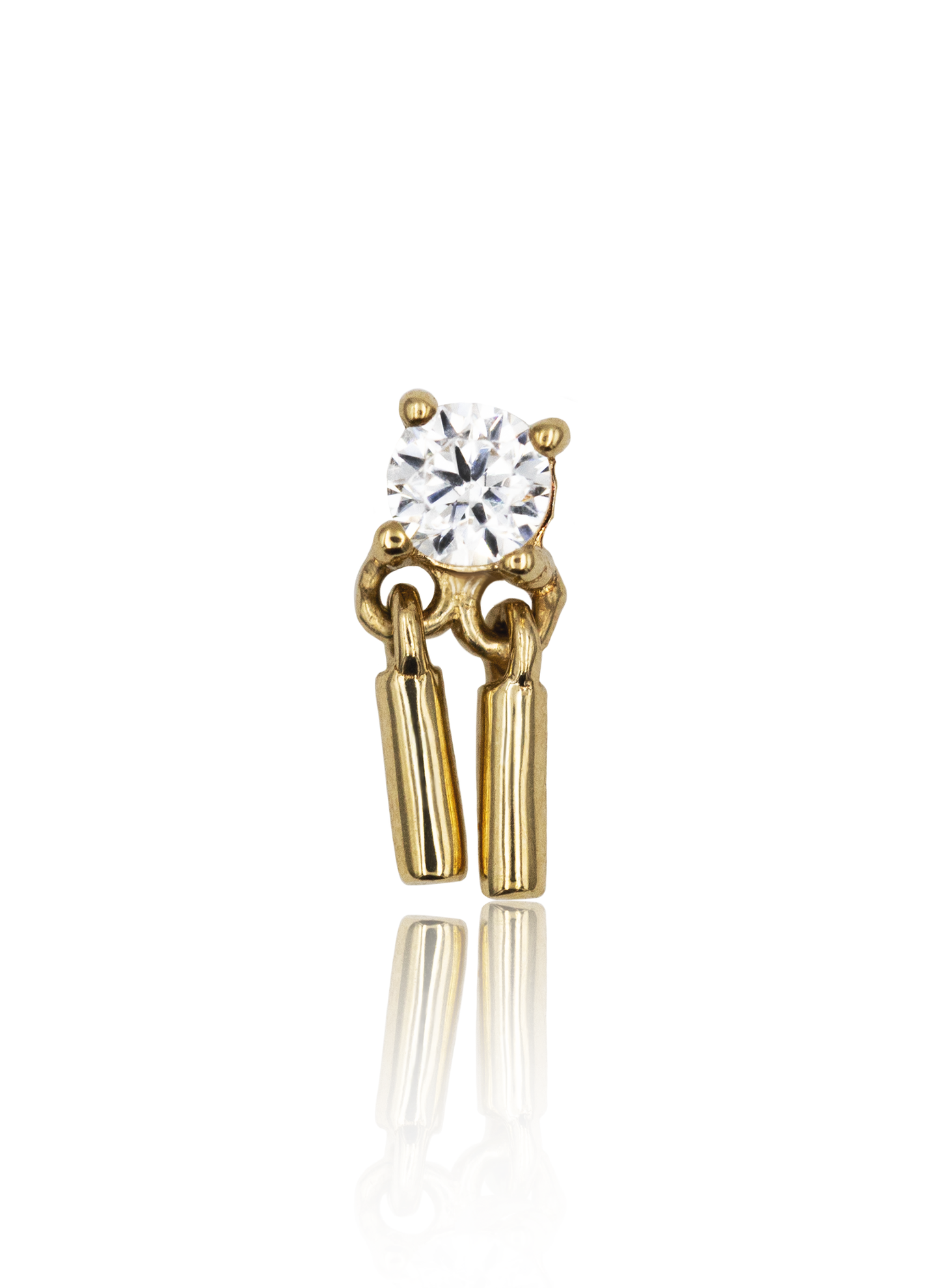 "Twins" Earring - 14K Gold Labret