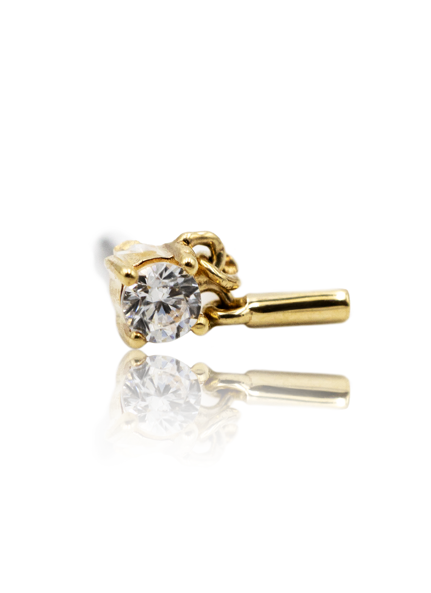 "Twins" Earring - 14K Gold Labret