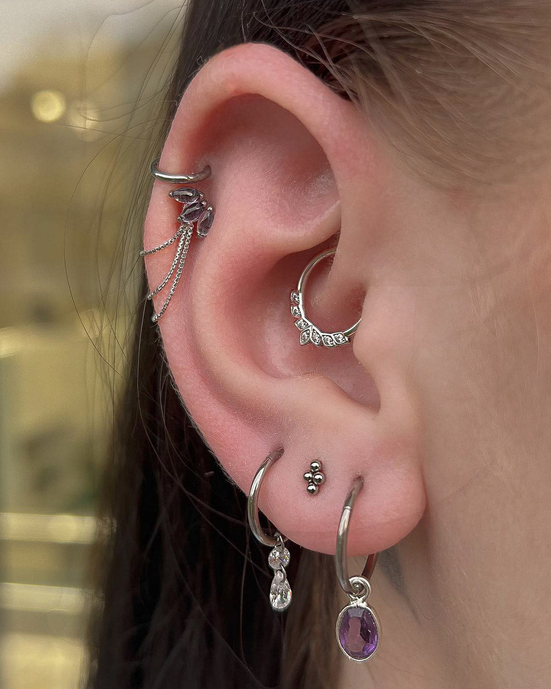 Kolczyk do ucha "4 is more" - tytanowa nakrętka