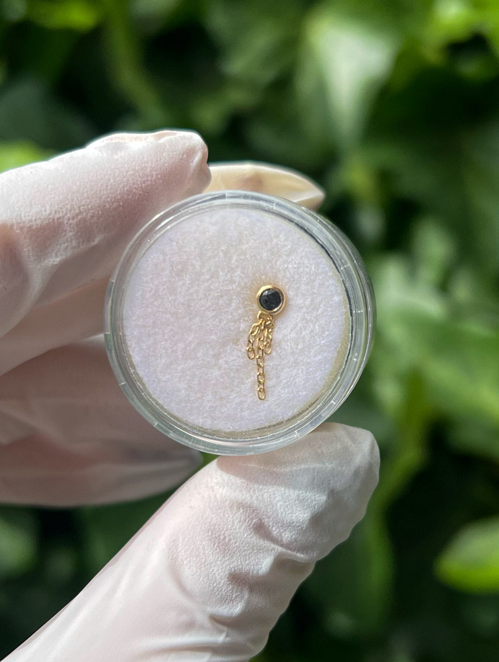 Kolczyk do ucha "Chains" - 14K złoty labret