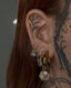 Kolczyk do ucha "Siren" -14K złoty labret z opalem