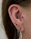 Kolczyk do ucha "Trójeczka" - tytanowy labret