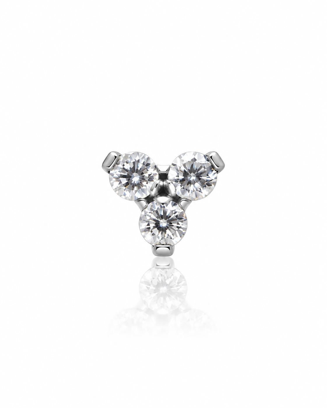 Nakrętka do dermala "Crystal trinity" - tytanowa nakrętka z cyrkoniami