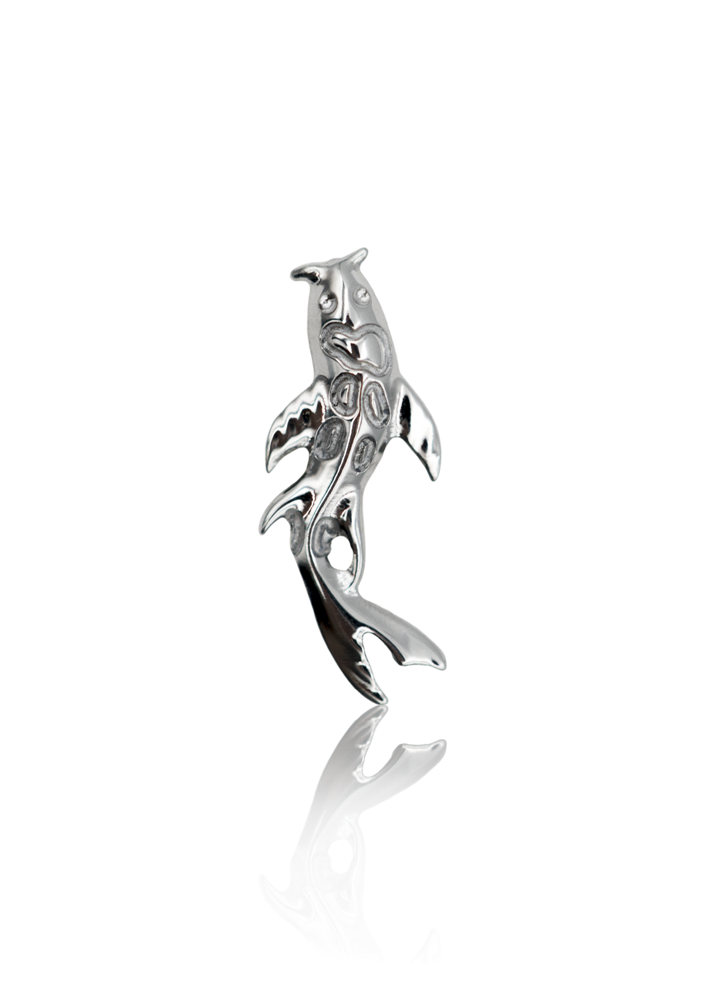 Kolczyk do ucha "Koi fish" - tytanowy labret z rybką Koi
