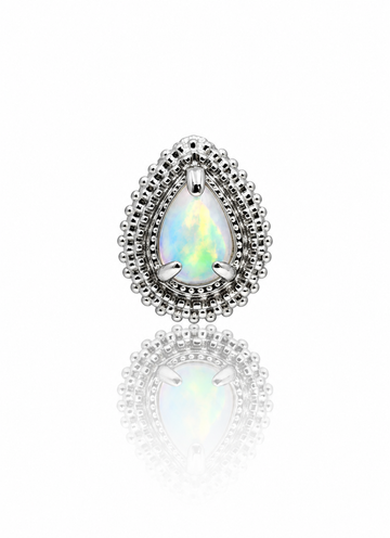 "Third eye opal" earring - titanium labret with opal