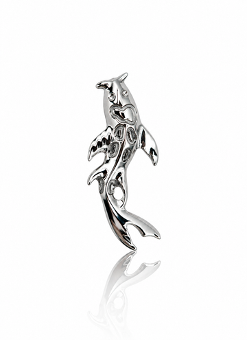 Earring "Koi fish" - titanium labret with a Koi fish