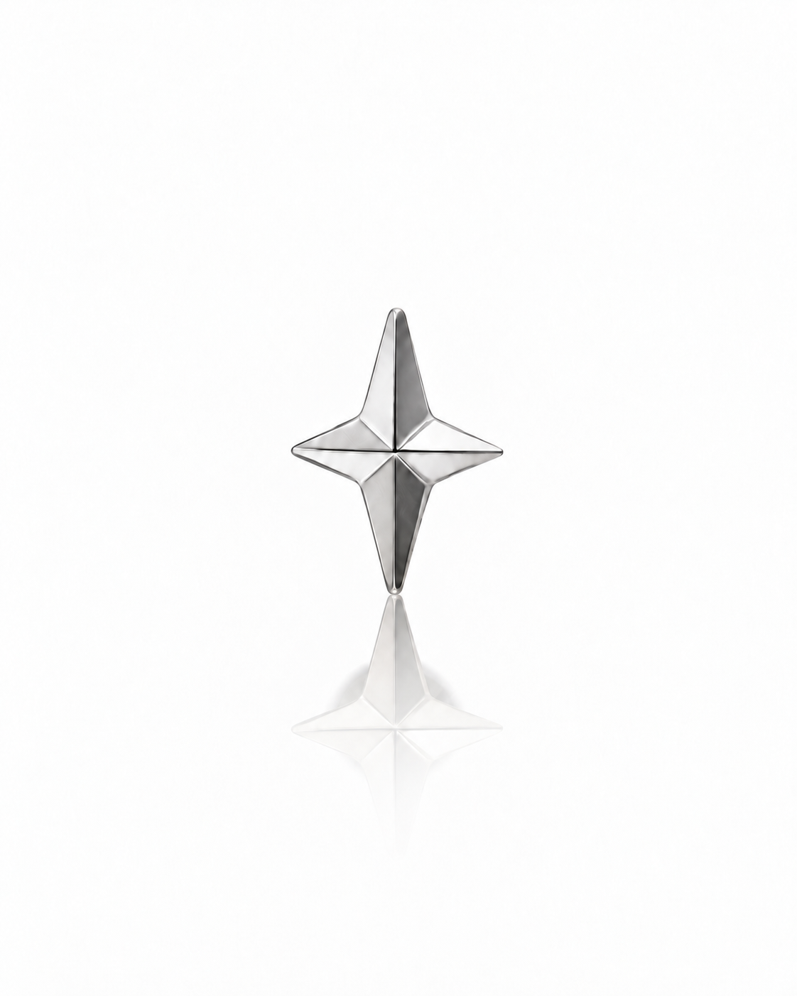 "Small star" ear stud - titanium labret with a star