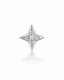 "Star zirconia" ear stud - titanium labret with single zirconia