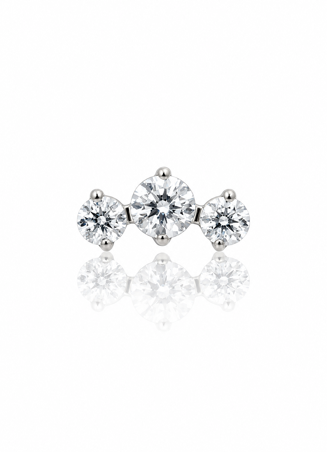 Kolczyk do ucha "Small tiara" - tytanowy labret z cyrkoniami