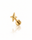 "Small star" ear stud - anodized titanium labret with a star