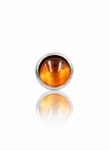 Kolczyk do ucha "1 stone red" - tytanowy labret z czerwonym onyksem