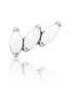 "3 stone white" ear stud - titanium labret with stones