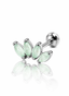 "4 stone light green" ear stud - titanium labret with stones