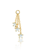 "Falling Stars" Pendant - Gold Titanium Pendant with Stars