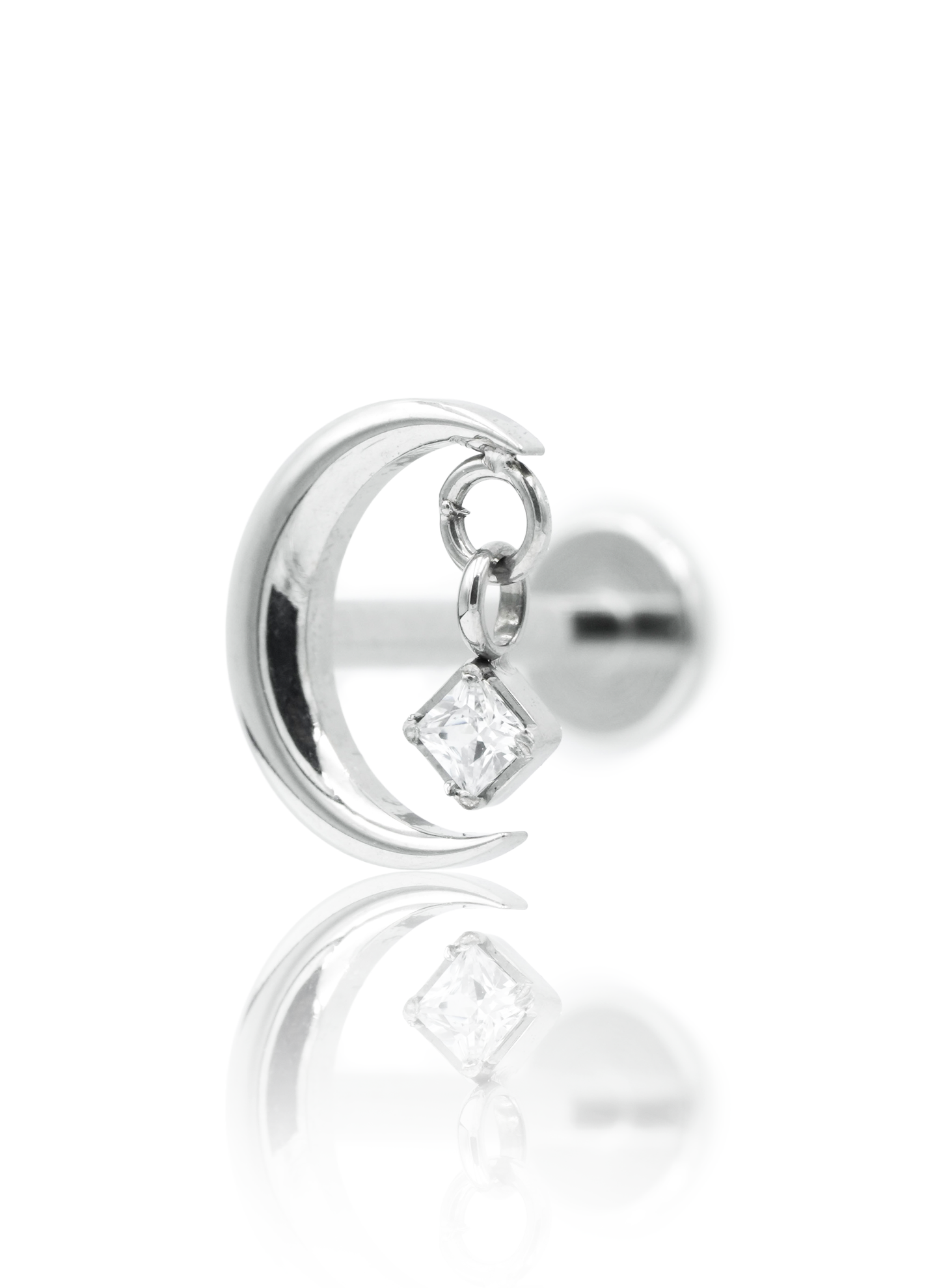 Kolczyk do ucha "Silver night" - tytanowa labret