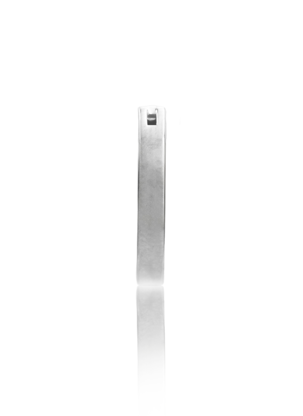 Navel ring "Empty space" - titanium earring with cubic zirconia