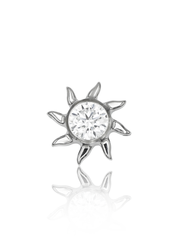 Kolczyk do ucha "Sunny Day" - tytanowy labret z cyrkonią