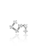 "Look UP" ear stud - titanium labret with constellation-shaped cubic zirconia