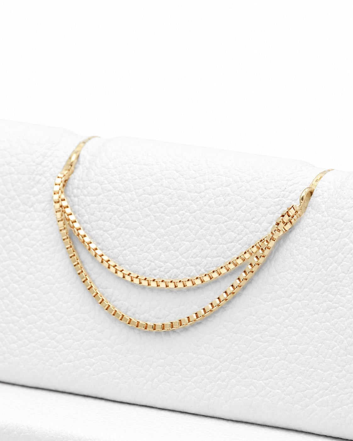 Podwójny łańcuszek do przekłucia "Goldline Double Chain" - łańcuszek ze złota 14K